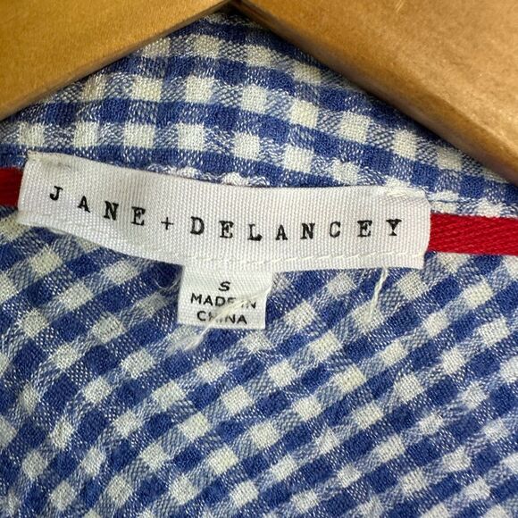 🎉5 for $45🎉 jane and delancey top Blouse Shirt Size S Blue - Picture 3 of 6